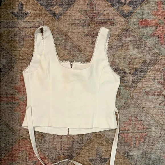 Endless Rose Lace Trim Button Front Top – Size S – NWT - Picture 7 of 7